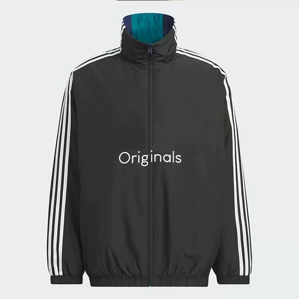 Adidas Trefoil Men's Sports Cotton Jacket with Color Block Design, Stand Collar, Casual Coat, New Winter Puffer Jacket
