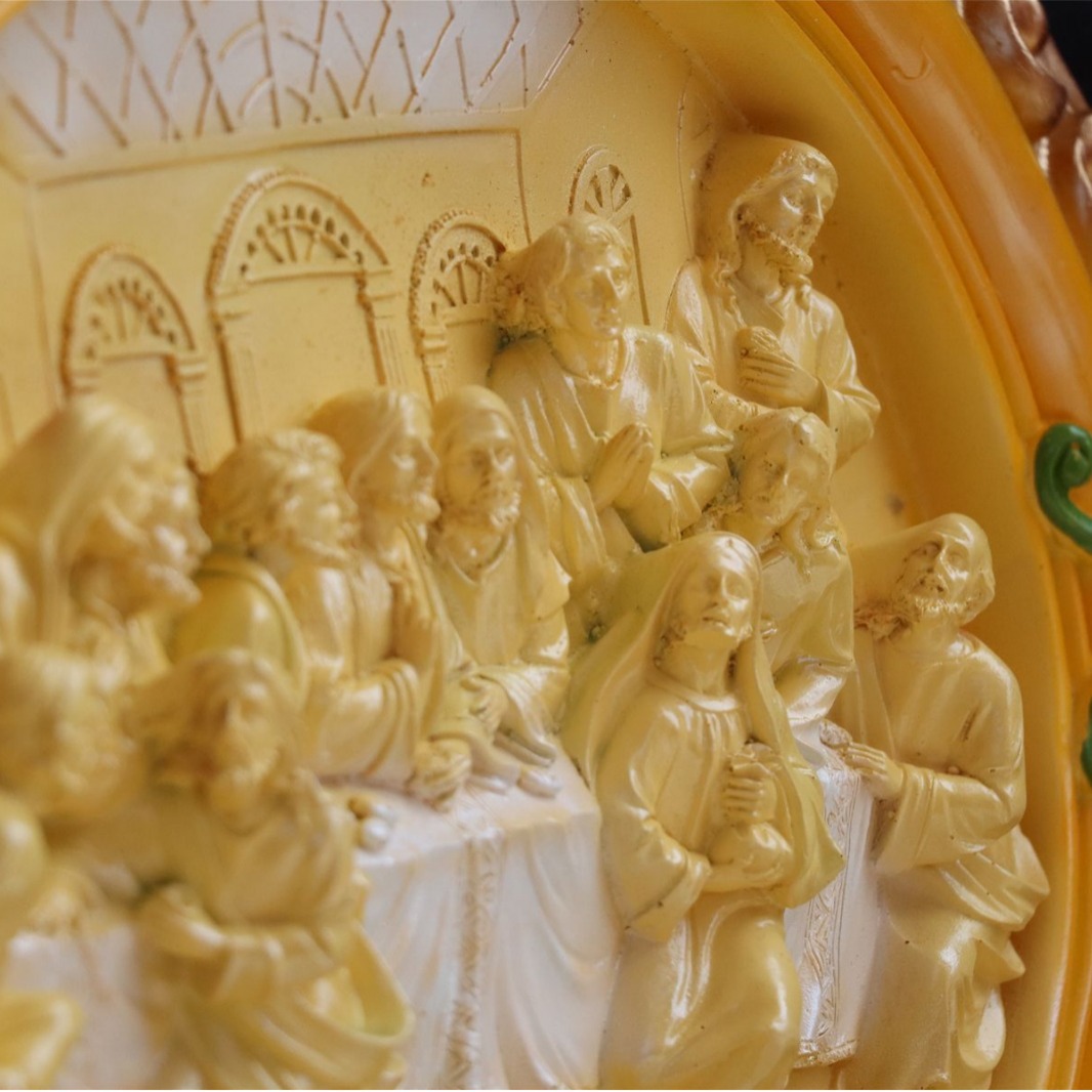 50 * 58cm Colgante de cena apostólica, estatuas de la iglesia, decoración de estatuas de la casa, personajes principales, sala de estar