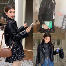 实拍现货  2025年春秋季新款韩系百搭时髦好质感皮衣短外套女装