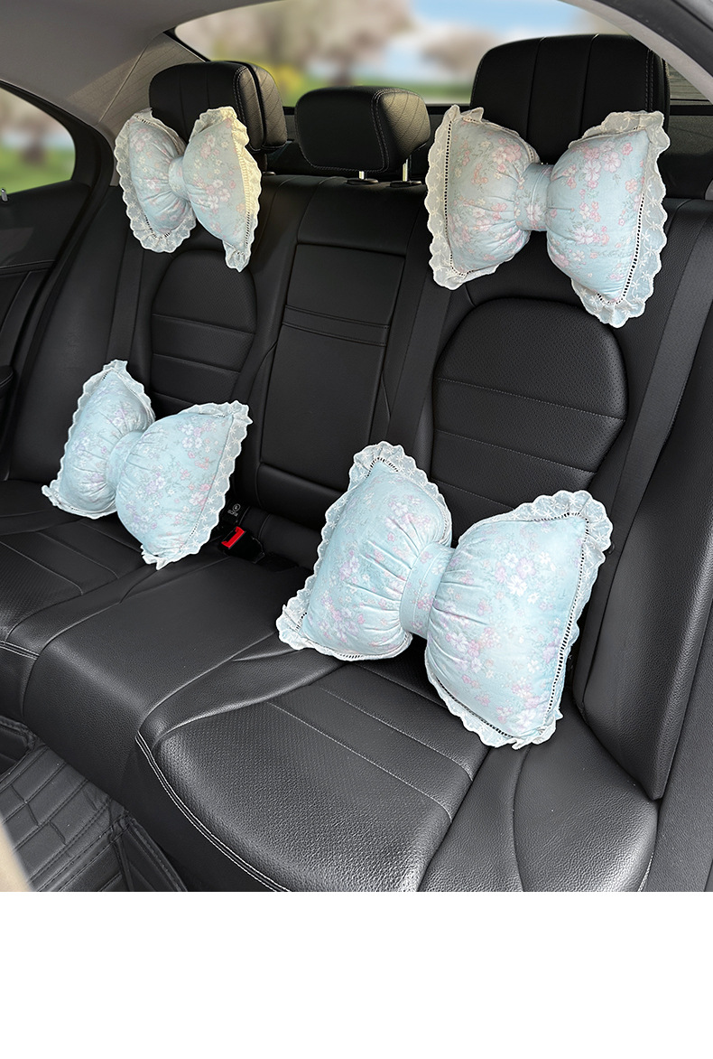 Car Headrest, Neck Pillow, Creative and Cute Car Cushion, Car Seat Pillow, Lumbar Support Set, Car Back Cushion