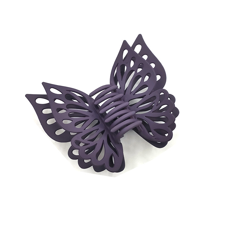 Clip de mariposa grande de doble capa esmerilado y hueco para Amazon - Pinza para el cabello, accesorio para el cabello, pinza de garra/de tiburón de moda en línea - Producto transfronterizo