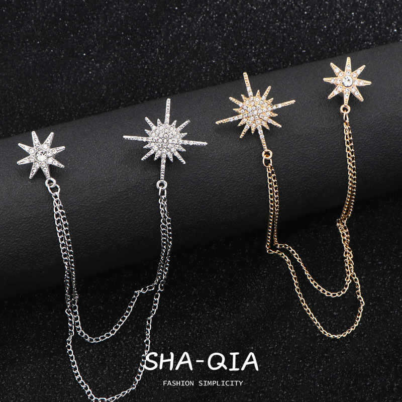 Tassel Star Brooch, High-End Women's Corsage Pin Design, Niche Autumn and Winter Suit and Clothing Accessories
