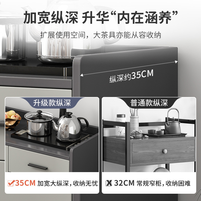 Gabinete de té armario aparador gabinete moderno minimalista Luz de lujo vino gabinete de pared salón gabinete de té gabinete de almacenamiento