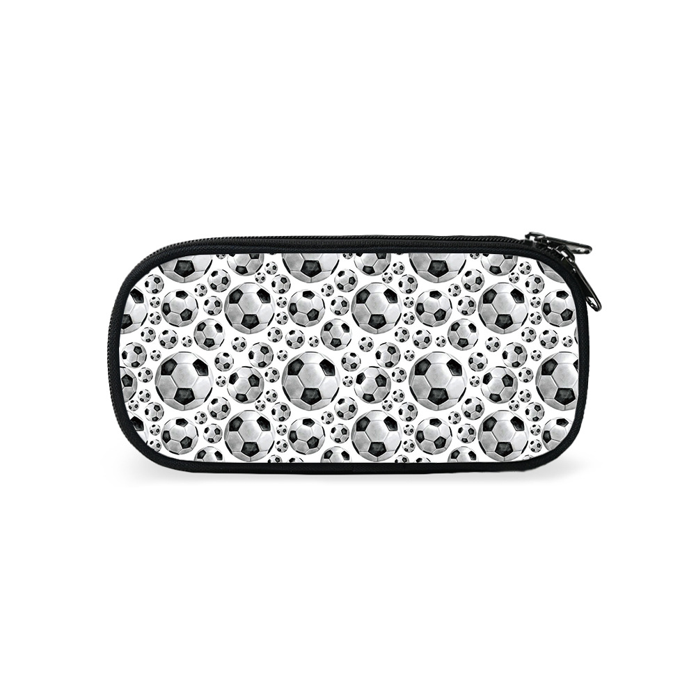 Fábrica fuente de bolsas de bolsillo de fútbol de una sola capa de poliéster caja de lápiz cuadrada de gran capacidad de bolsas de papel de estudiantes de baloncesto