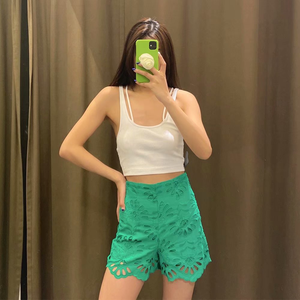 Summer hollow embroidery women s shorts nihaostyle clothing wholesale NSAM67937