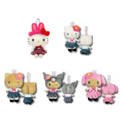 日本の新しいサンリオ動物学桜平成第二弾黒革ホットガールプリーツスカートぬいぐるみペンダント