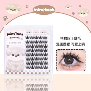 Dog Eye False Eyelashes Cartoon Cute Mirror Single Cluster Segmented Soft Eyelashes Lazy Trilogy