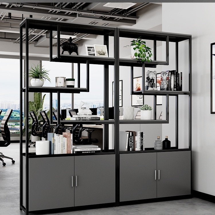 칸막이 선반 철제 현관 캐비닛 거실 바닥 꽃꽂이대 사무실 심플 디스플레이 스크린 책장 수납