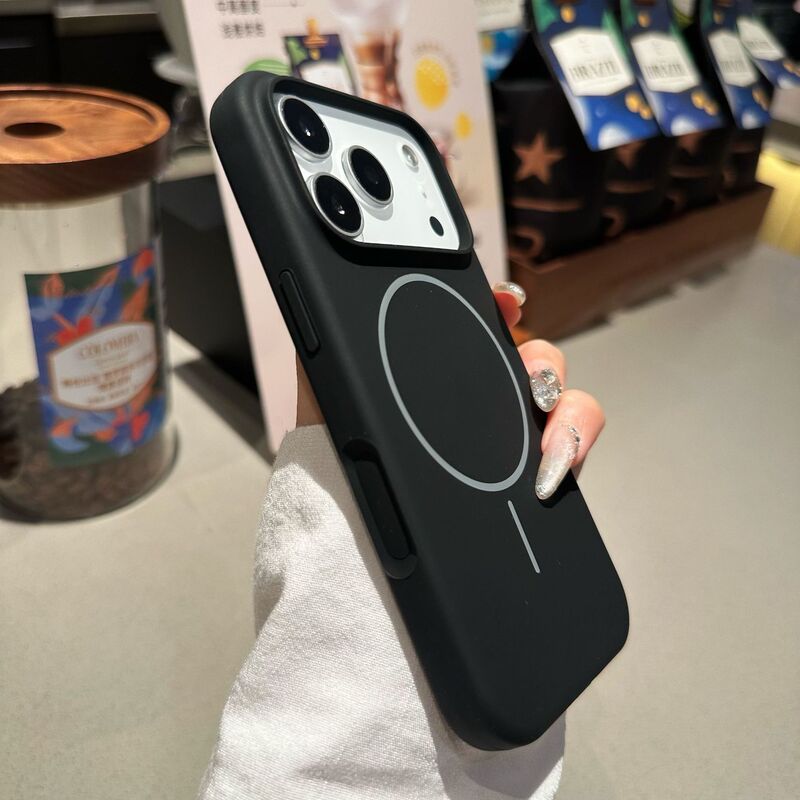 适用苹果17细圈磁吸手机壳液态硅胶iPhone16proMax马卡龙15保护套|undefined