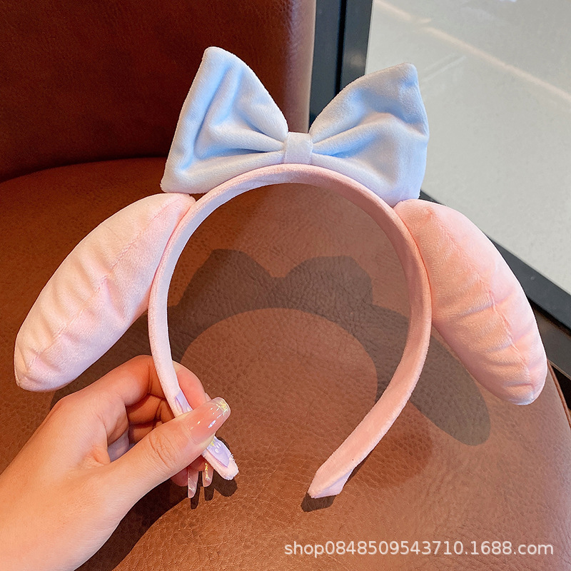Diadema rosa con lazo
