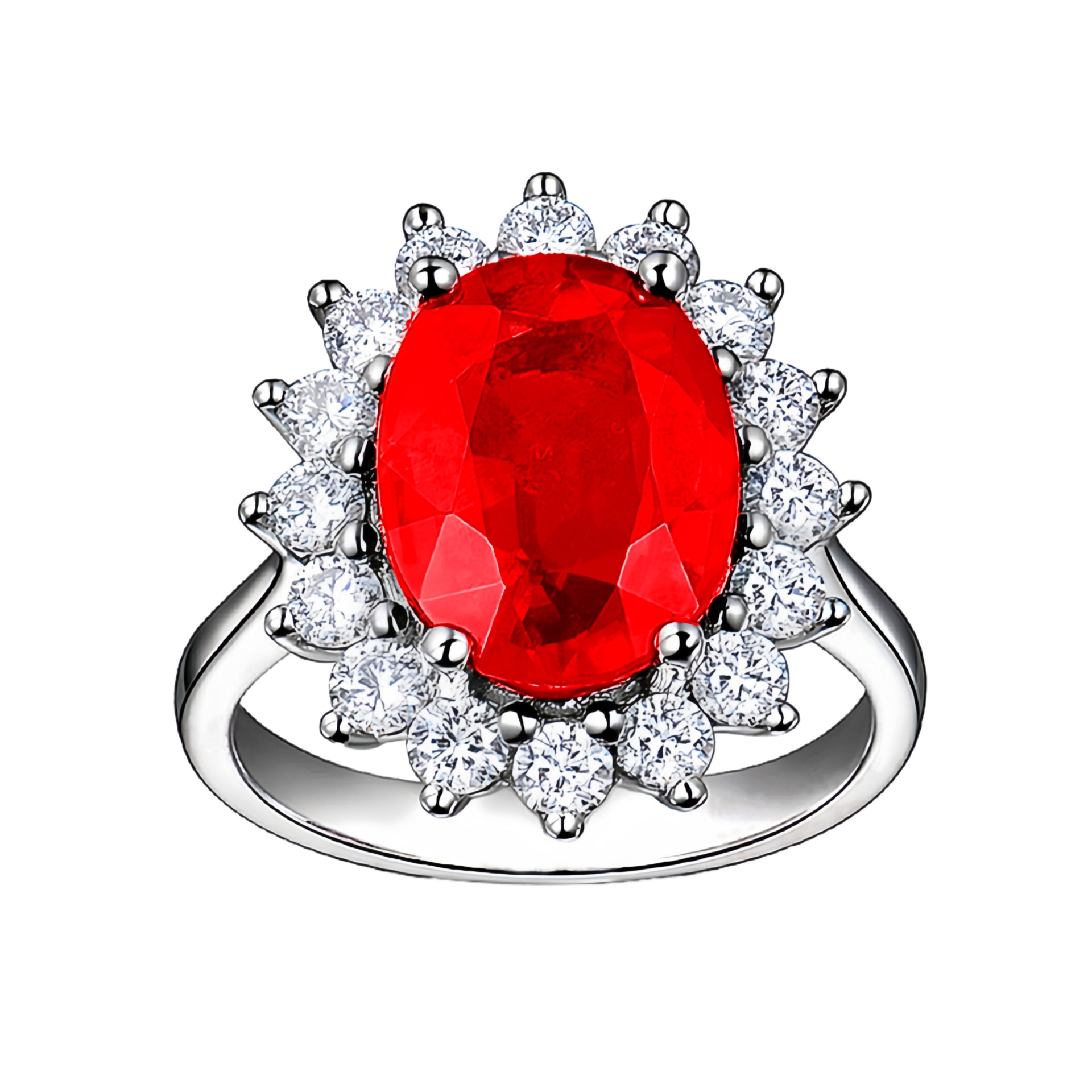 Princess Diana Style Tanzanite Sapphire Adjustable Open Ring_voghion.com