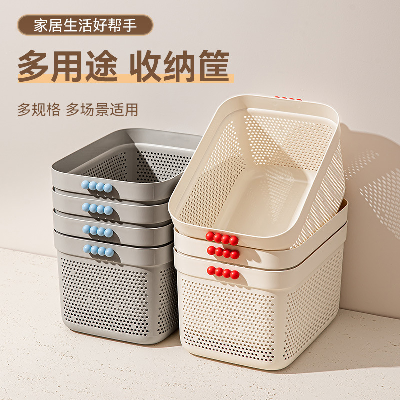 スナックや雑貨ポータブル収納バスケットおもちゃ収納ボックスデスクトップ収納バスケットプラスチックバスケットキッチン収納ボックス卸売|undefined