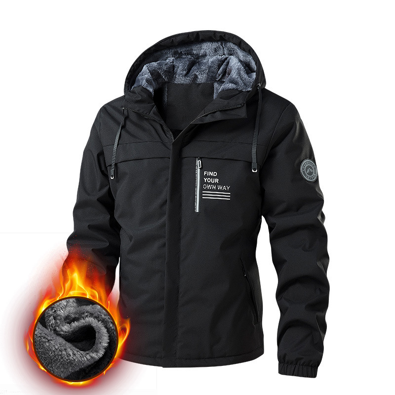 Transfronterizos chaqueta para hombres otoño y invierno estilo coreano de marca de moda herramientas al aire libre sueltas de tamaño grande ocio sombrero desmontable chaqueta de asalto