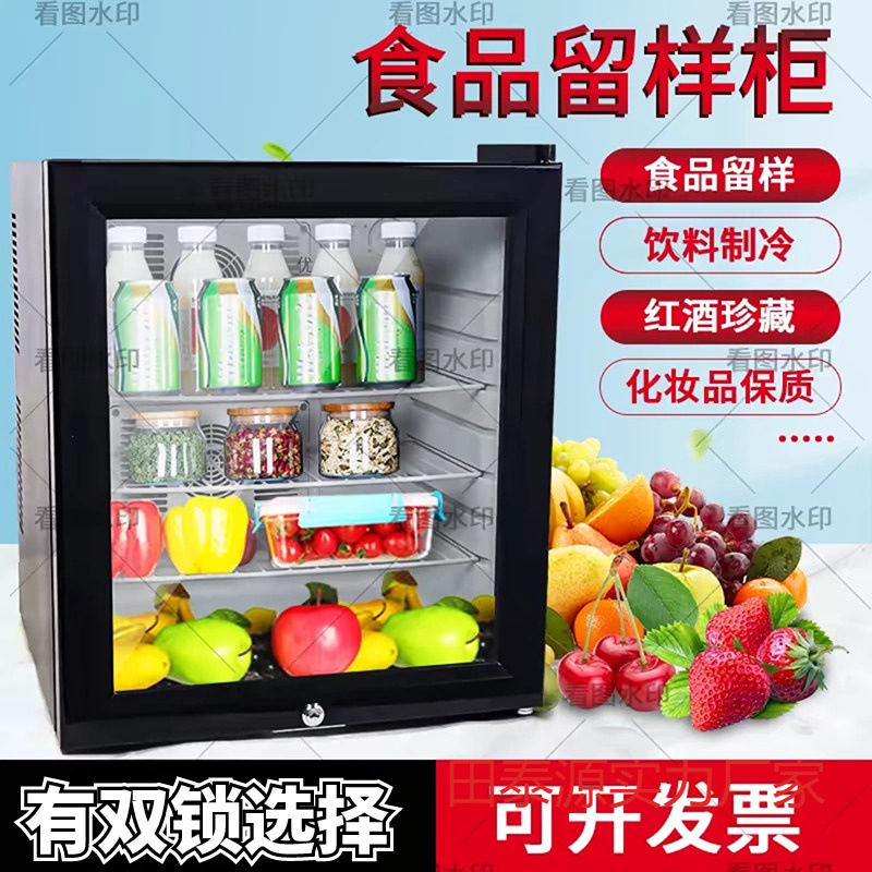 Kindergarten School Canteen Food Sample Cabinet with Lock Hotel Room Beverage Refrigerator Fresh-Keeping Refrigerator Display Cabinet