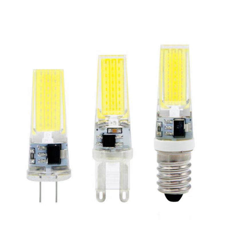LED G4 G9 silicone COB lamp bead 220V5W pin high pressure crystal lamp corn lamp e14 lamp cap bulb