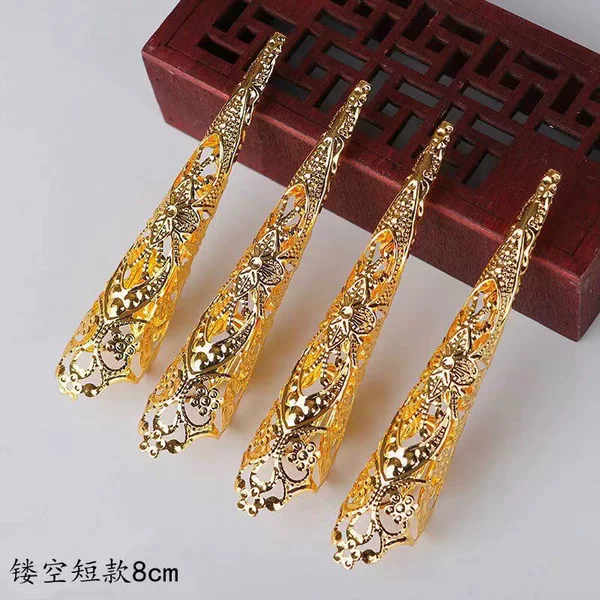 Empress Ancient Jubilee Raiders Same Style Armor Set Ancient Palace Armor Ruyi's Royal Love in the Palace Gold and Silver False Nail Set Armor