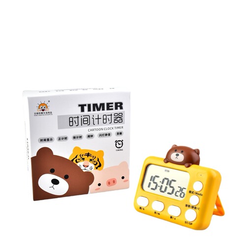 Cartoon RB632 bear electronic timer cartoon animal magnet timer time management kitchen timer