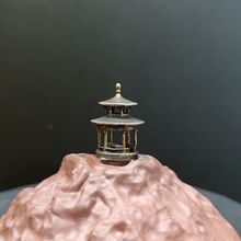 创意黄铜微型迷你小亭子奇石盆景假山沙盘枯山水微景造景配饰