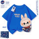 Nasa Co-Branded Labubu Cartoon Peripheral Men's and Women's Kidsren's T-Shirts Half-Sleeved Tops Trendy and Cool Family Wear