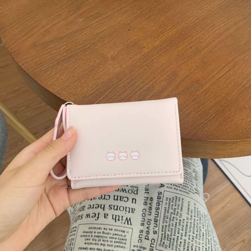 チーズ財布日系かわいいカバンショートレディース小銭入れ三つ折り小清新刺繍質感カバン挟み|undefined