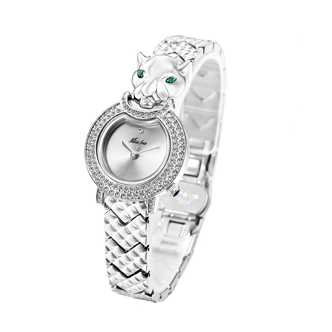 MISS FOX reloj de mujer diseño de productos genuinos leopardo pequeño dial reloj de pulsera reloj de cuarzo de moda de mujer de moda