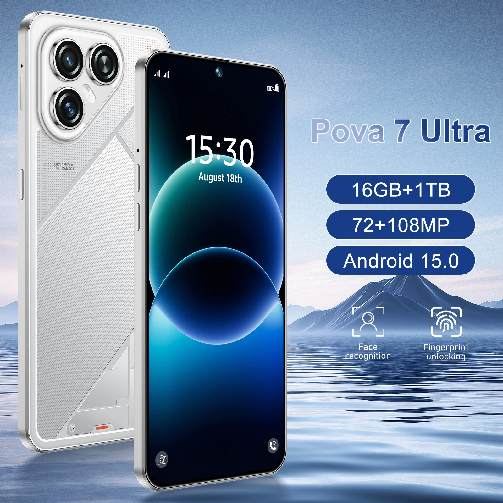2026 популярный новый мобильный телефон Pova7 Ultra кросс-бордер эксклюзивный мобильный телефон, технологичный смысл, атмосферный, прямая поставка от производителя