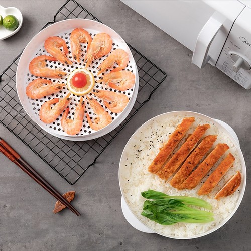 Microwave multi-layer heating steamer for steamed buns and buns, high-temperature steaming rack and tray, household bun steamer, plastic large steamer
