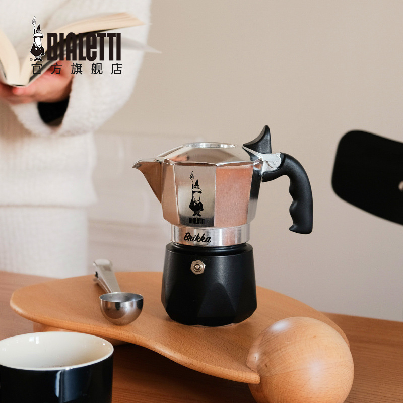 BILOTIE Bialetti Double Valve Coffee Pot Moka Pot Imported Coffee High Pressure Outdoor Camping Italian Hand Rinse BILOTIE Bialetti Double Valve Coffee Pot Moka Pot Imported Coffee High Pressure Outdoor Camping Italian Hand Rinse