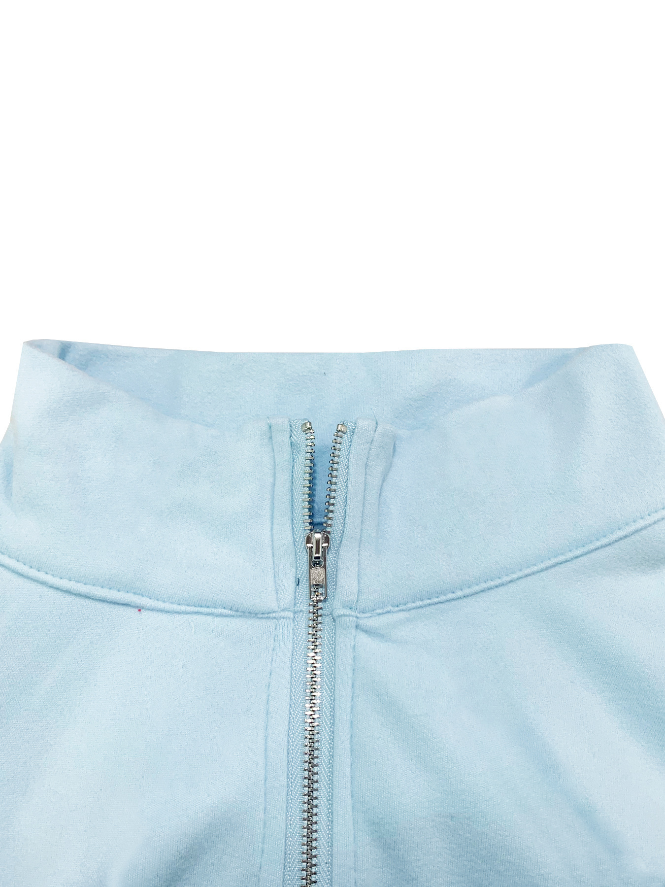 Women's Clothing Contrast Color Leggings Sports Two Piece Sweatshirt Zipper Color Matching Trousers Suit_voghion.com