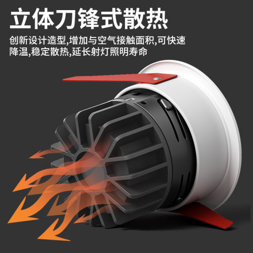 Deep hidden anti-glare ceiling lamp home living room wall washer led downlight embedded main light lighting cob spotlight