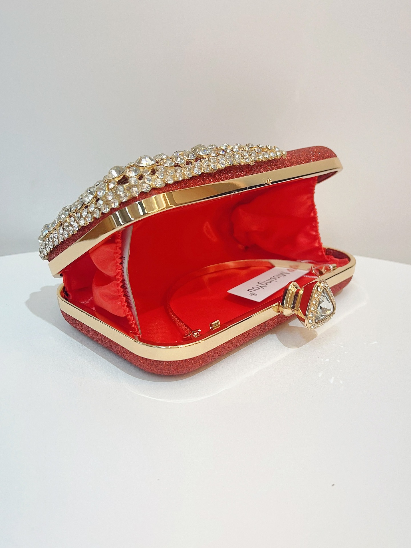 Women's Evening Handbag With Diamond Embellishment For Parties_voghion.com