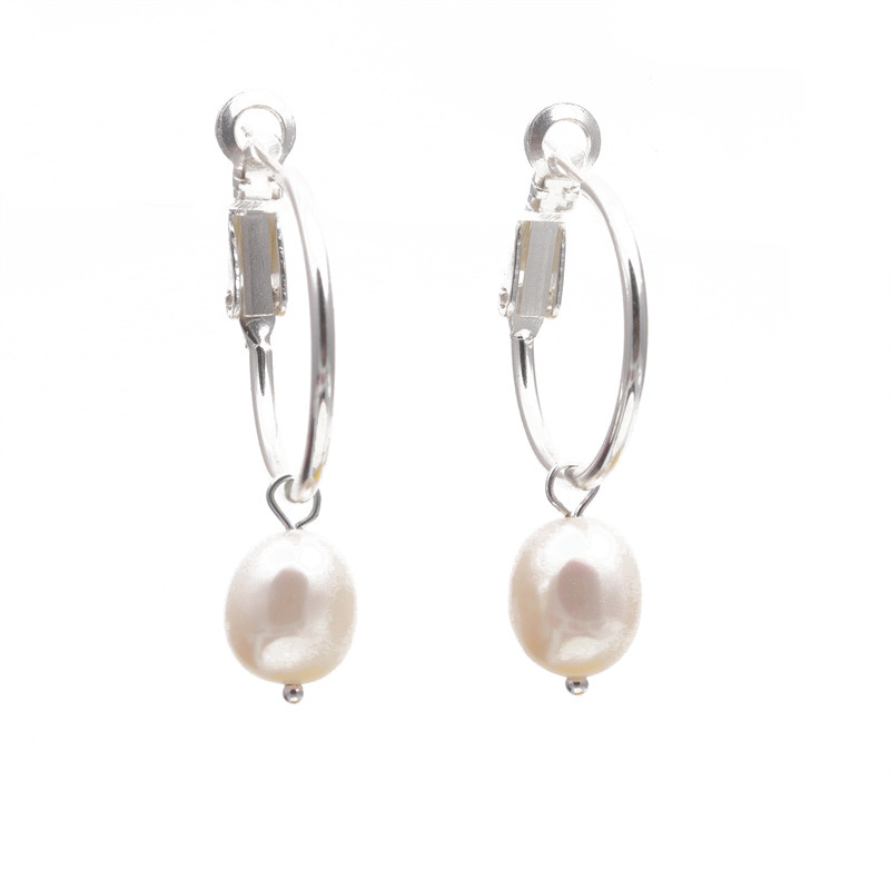 Womenu0027S Fashion Water Drop Geometry Pearl Earrings