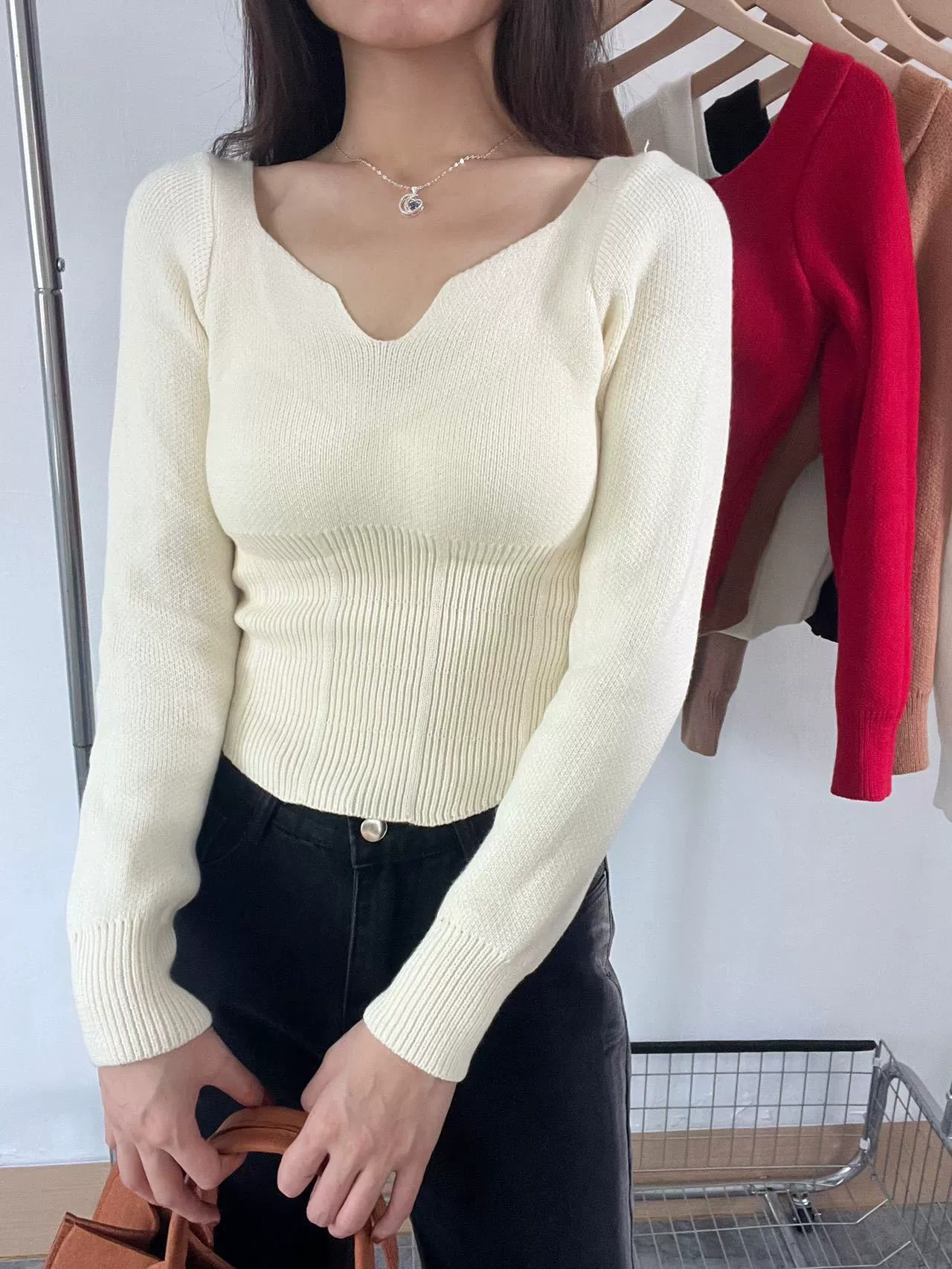 Knitted keep warm long-sleeve, comfortable body-friendly cloth