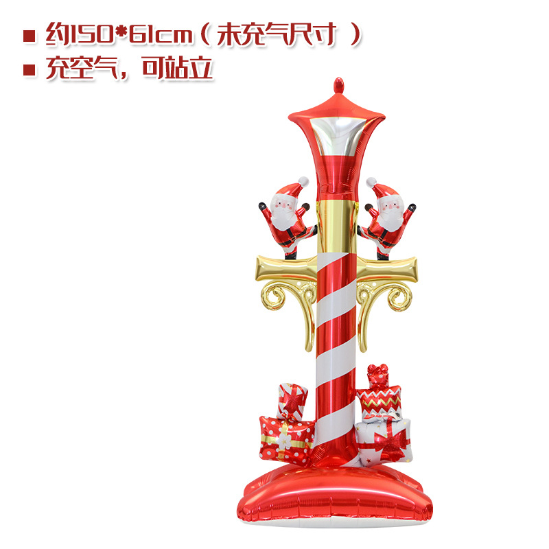 Ventana de Navidad accesorios de decoración de juguete globo 4D de pie de Navidad Viejo hombre Reno árbol de Navidad Super gran globo
