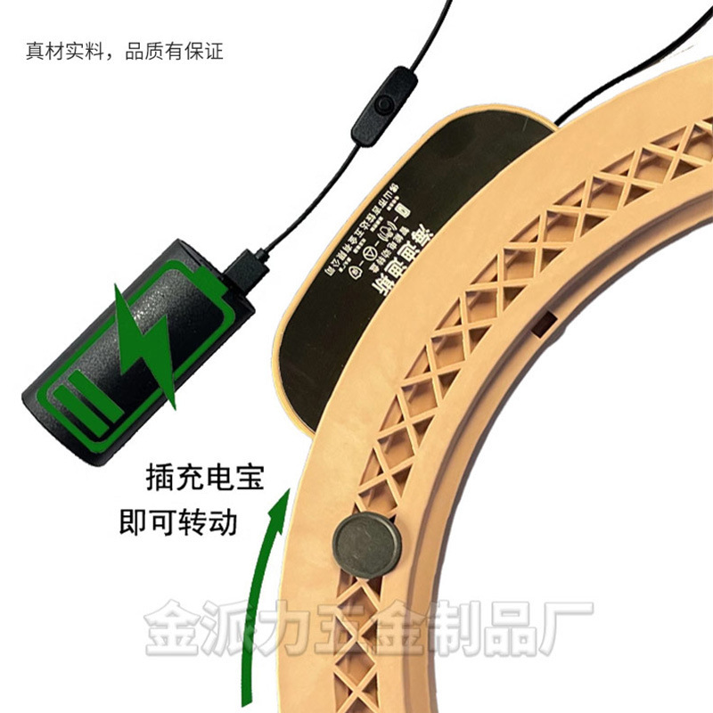电动转盘酒店家用圆桌转盘自动旋转圆餐桌电动转盘底座送 充电宝|undefined