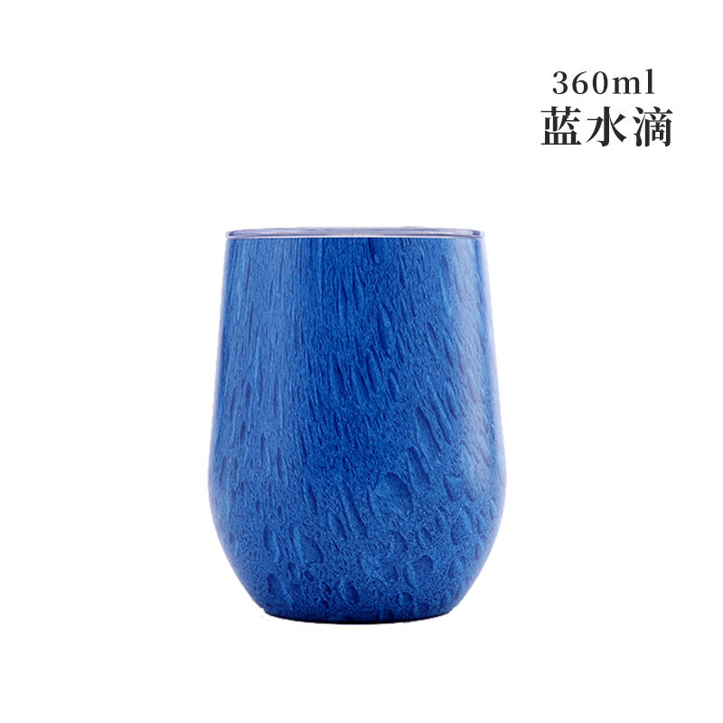 FUENTE fabricante cáscara de huevo Taza de pintura de impresión versión completa doble 304 taza de cerveza de acero inoxidable en forma de U vino aislado copa de vino