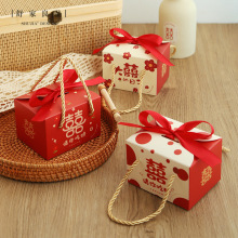 ins中式喜糖盒结婚手提喜糖包装盒婚礼回礼订婚糖果盒婚礼必备