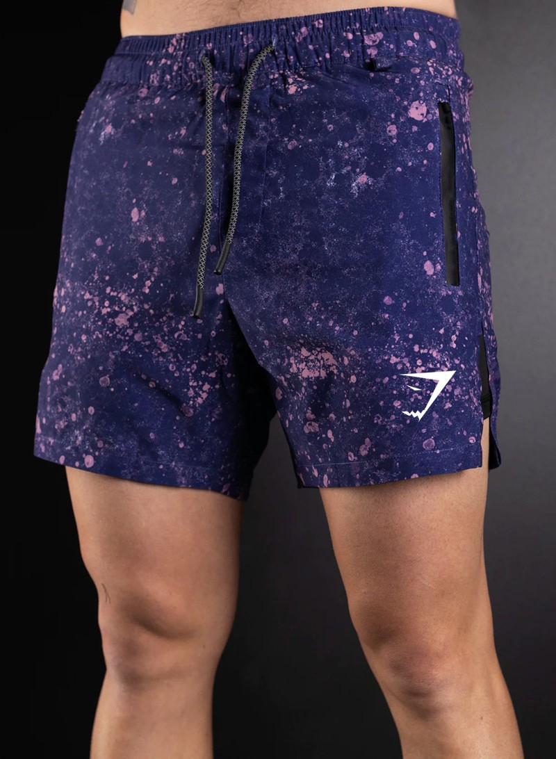 Pantalones cortos de hombre 2 - en - 1 pantalones cortos de doble capa entrenamiento muscular fitness casual pantalones cortos de impresión sueltos