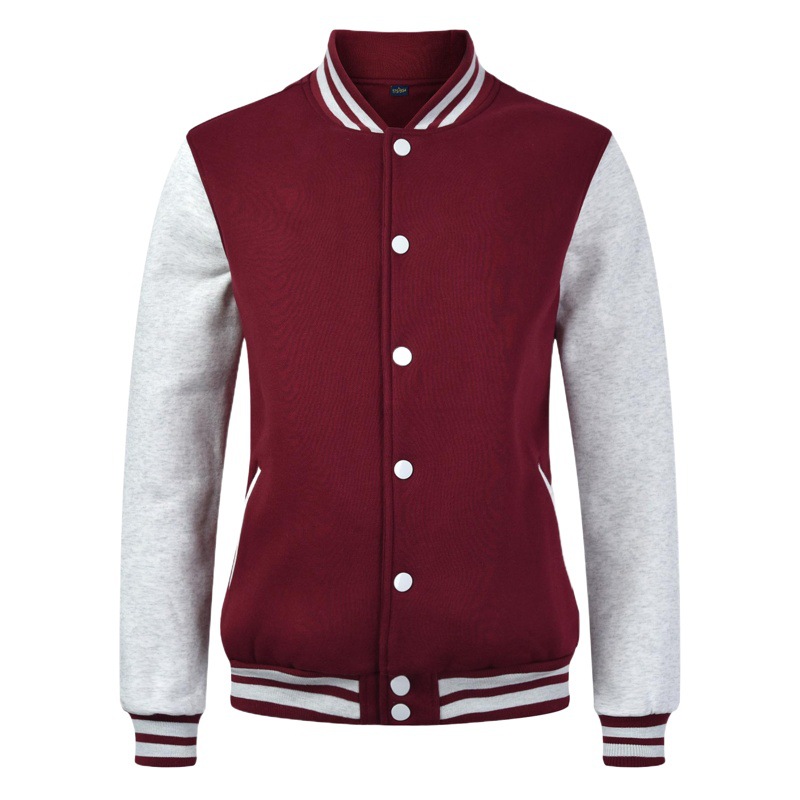 Thin and Thick Baseball Uniform Customized School Uniform Stand Collar Sweatshirt Group Clothes Cardigan Coat Work Clothes LOGO Embroidery