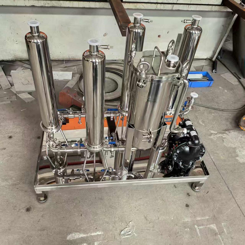 小推车微孔过滤器+袋式组和多级串联过滤系统 油墨水应用场景