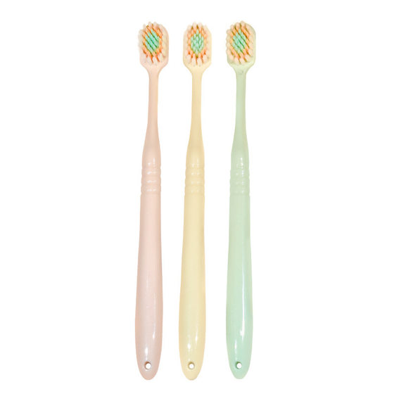Cleaning Soft-Bristled Toothbrush Family 3-Pack Adult Oral Cleaning Fine Soft-Bristled Gum Protection Japanese Wide-Head Toothbrush Wholesale