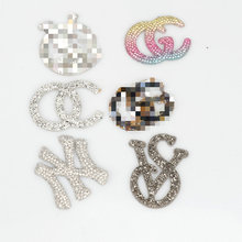 软胶烫钻字母logo烫图贴服饰辅料配件鞋帽烫钻图钻饰闪水钻甜酷