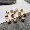 Copper plated 18K jewelry beads 11 scimitar batch of flower partitioned pearl gold bead car pattern beads positioning beads fancy beads