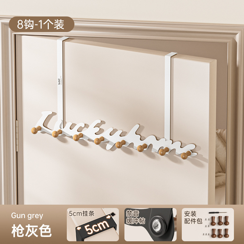 El gancho trasero de la puerta de bydoll, la ropa sin perforaciones, el soporte de carga fuerte, el estante de almacenamiento de la puerta de entrada, la percha de almacenamiento del dormitorio