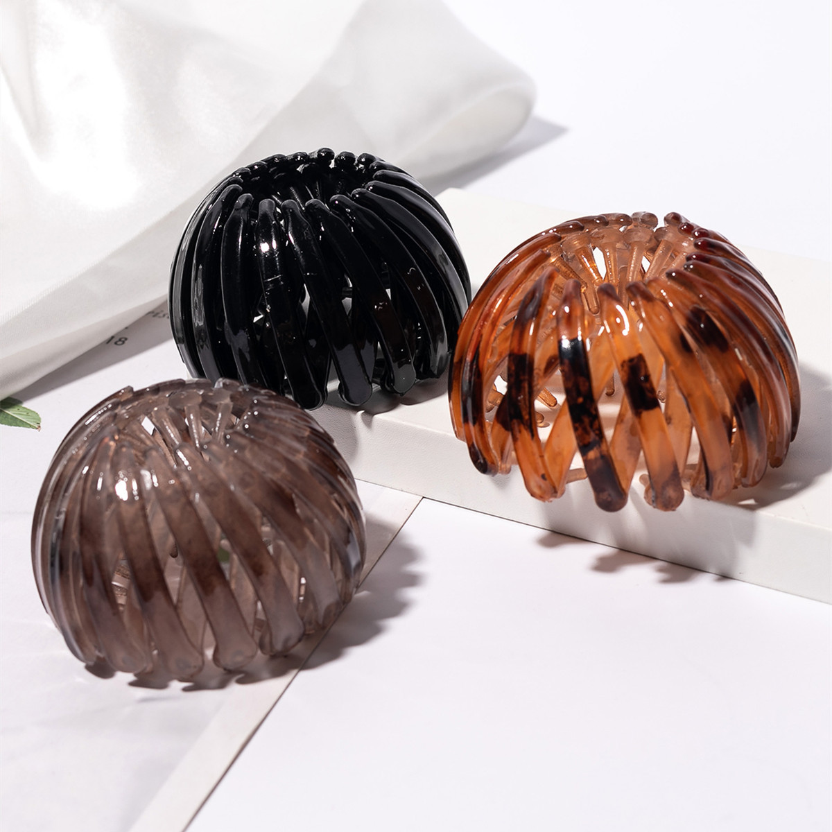 Estilo coreano cabeza de bola pelo rizador perezoso horquilla encogimiento elástico Nido de Pájaro anillo de pelo Corea del Sur Internet Celebrity simple ponytail accesorios para mujeres