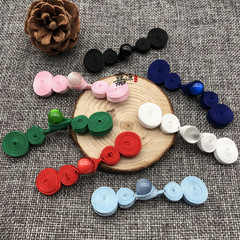 New-style jade-bead gourd-shaped two-row satin fabric-buttoned children's Tang-style cheongsam, featuring a two-row panel button design and Chinese-style buttons.