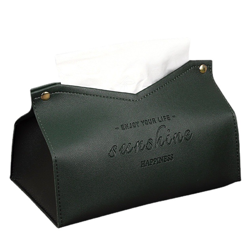 Estilo Europeo ins caja de tejido coche sala de estar hogar de alta gama de escritorio coche creativo luz de lujo moderno caja de tejido de cuero