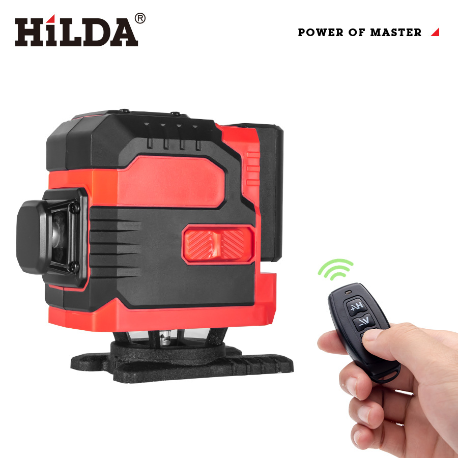 HILDA12 línea de alta precisión nivel láser montado en la pared portátil interruptor de inducción base giratoria