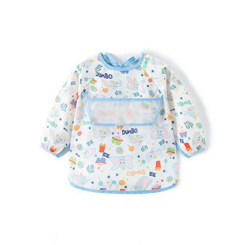 Foreign trade export children's waterproof smock baby long-sleeved eating clothes infant and toddler reverse dressing EVA bib eating pocket