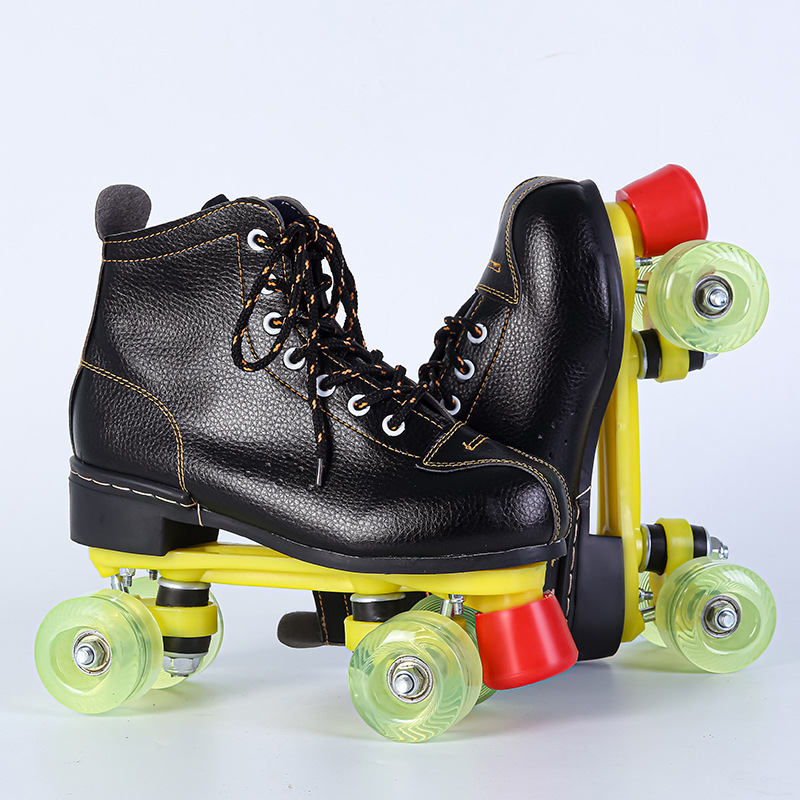 Patines de doble fila patines patrón patines de cuatro ruedas hombres y mujeres flash ruedas actividad precio pista de patinaje patines especiales